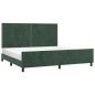 vidaXL Estructura cama con cabecero terciopelo verde oscuro 200x200 cm vidaXL Estructura cama con cabecero terciopelo verde oscuro 200x200 cm