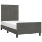 vidaXL Estructura de cama con cabecero terciopelo gris oscuro 80x200cm vidaXL Estructura de cama con cabecero terciopelo gris oscuro 80x200cm
