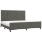 vidaXL Estructura cama con cabecero terciopelo gris oscuro 200x200 cm