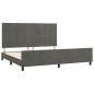 vidaXL Estructura cama con cabecero terciopelo gris oscuro 200x200 cm
