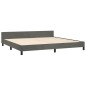 vidaXL Estructura cama con cabecero terciopelo gris oscuro 200x200 cm