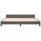 vidaXL Estructura cama con cabecero terciopelo gris oscuro 200x200 cm