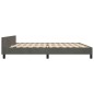 vidaXL Estructura cama con cabecero terciopelo gris oscuro 200x200 cm
