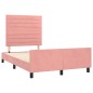vidaXL Estructura de cama con cabecero de terciopelo rosa 120x200 cm vidaXL Estructura de cama con cabecero de terciopelo rosa 120x200 cm