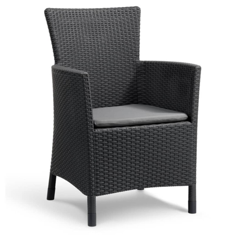 Keter Silla de comedor de jardín Iowa grafito 215526 Keter Silla de comedor de jardín Iowa grafito 215526
