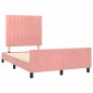 vidaXL Estructura de cama con cabecero de terciopelo rosa 120x200 cm
