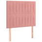 vidaXL Estructura de cama con cabecero de terciopelo rosa 120x200 cm