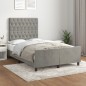vidaXL Estructura de cama con cabecero terciopelo gris claro 120x200cm vidaXL Estructura de cama con cabecero terciopelo gris claro 120x200cm