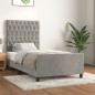 vidaXL Estructura de cama con cabecero terciopelo gris claro 90x200 cm vidaXL Estructura de cama con cabecero terciopelo gris claro 90x200 cm