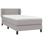 vidaXL Cama box spring con colchón tela gris claro 80x200 cm vidaXL Cama box spring con colchón tela gris claro 80x200 cm