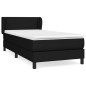 vidaXL Cama box spring con colchón tela negro 100x200 cm