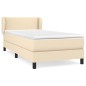 vidaXL Cama box spring con colchón tela color crema 80x200 cm vidaXL Cama box spring con colchón tela color crema 80x200 cm