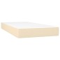 vidaXL Cama box spring con colchón tela color crema 80x200 cm vidaXL Cama box spring con colchón tela color crema 80x200 cm