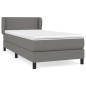 vidaXL Cama box spring con colchón tela gris oscuro 90x200 cm vidaXL Cama box spring con colchón tela gris oscuro 90x200 cm