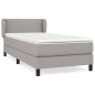 vidaXL Cama box spring con colchón tela gris claro 100x200 cm vidaXL Cama box spring con colchón tela gris claro 100x200 cm