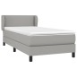 vidaXL Cama box spring con colchón tela gris claro 100x200 cm vidaXL Cama box spring con colchón tela gris claro 100x200 cm