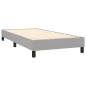 vidaXL Cama box spring con colchón tela gris claro 100x200 cm vidaXL Cama box spring con colchón tela gris claro 100x200 cm