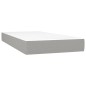 vidaXL Cama box spring con colchón tela gris claro 100x200 cm vidaXL Cama box spring con colchón tela gris claro 100x200 cm