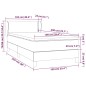vidaXL Cama box spring con colchón tela gris claro 100x200 cm vidaXL Cama box spring con colchón tela gris claro 100x200 cm