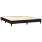vidaXL Cama box spring con colchón tela negro 180x200 cm vidaXL Cama box spring con colchón tela negro 180x200 cm