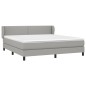 vidaXL Cama box spring con colchón tela gris claro 180x200 cm vidaXL Cama box spring con colchón tela gris claro 180x200 cm