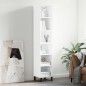 vidaXL Aparador alto madera contrachapada blanco 34,5x32,5x180 cm vidaXL Aparador alto madera contrachapada blanco 34,5x32,5x180 cm