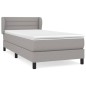 vidaXL Cama box spring con colchón tela gris claro 90x190 cm vidaXL Cama box spring con colchón tela gris claro 90x190 cm