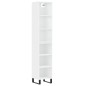 vidaXL Aparador alto madera contrachapada blanco 34,5x32,5x180 cm vidaXL Aparador alto madera contrachapada blanco 34,5x32,5x180 cm