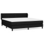 vidaXL Cama box spring con colchón tela negro 180x200 cm vidaXL Cama box spring con colchón tela negro 180x200 cm