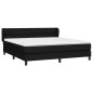 vidaXL Cama box spring con colchón tela negro 180x200 cm vidaXL Cama box spring con colchón tela negro 180x200 cm