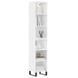 vidaXL Aparador alto madera contrachapada blanco 34,5x32,5x180 cm vidaXL Aparador alto madera contrachapada blanco 34,5x32,5x180 cm