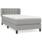 vidaXL Cama box spring con colchón tela gris claro 80x200 cm vidaXL Cama box spring con colchón tela gris claro 80x200 cm