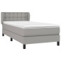 vidaXL Cama box spring con colchón tela gris claro 80x200 cm vidaXL Cama box spring con colchón tela gris claro 80x200 cm