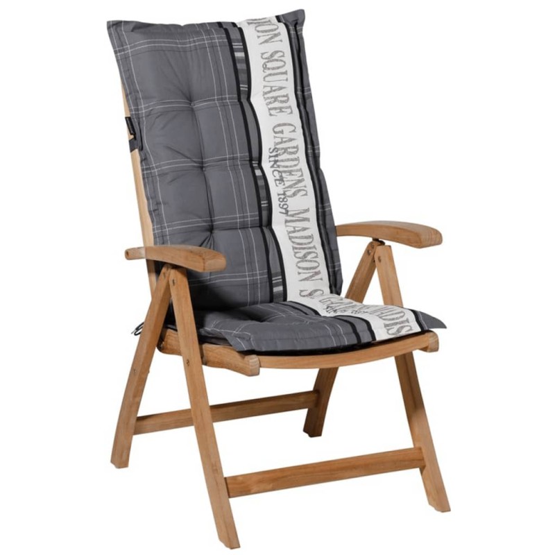 Madison Cojín exterior de silla con respaldo alto Garden 123x50cm gris PHOSA056 Madison Cojín exterior de silla con respaldo alto Garden 123x50cm gris PHOSA056