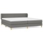 vidaXL Cama box spring con colchón tela gris oscuro 200x200 cm vidaXL Cama box spring con colchón tela gris oscuro 200x200 cm