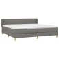 vidaXL Cama box spring con colchón tela gris oscuro 200x200 cm vidaXL Cama box spring con colchón tela gris oscuro 200x200 cm