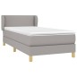 vidaXL Cama box spring con colchón tela gris claro 90x190 cm vidaXL Cama box spring con colchón tela gris claro 90x190 cm