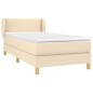 vidaXL Cama box spring con colchón tela color crema 90x200 cm vidaXL Cama box spring con colchón tela color crema 90x200 cm