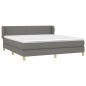 vidaXL Cama box spring con colchón tela gris oscuro 180x200 cm vidaXL Cama box spring con colchón tela gris oscuro 180x200 cm