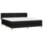 vidaXL Cama box spring con colchón tela negro 160x200 cm vidaXL Cama box spring con colchón tela negro 160x200 cm
