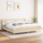 vidaXL Cama box spring con colchón tela color crema 200x200 cm vidaXL Cama box spring con colchón tela color crema 200x200 cm