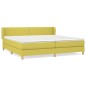 vidaXL Cama box spring con colchón tela verde 200x200 cm vidaXL Cama box spring con colchón tela verde 200x200 cm