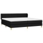 vidaXL Cama box spring con colchón tela negro 200x200 cm vidaXL Cama box spring con colchón tela negro 200x200 cm
