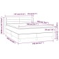 vidaXL Cama box spring con colchón tela gris oscuro 140x200 cm vidaXL Cama box spring con colchón tela gris oscuro 140x200 cm