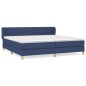 vidaXL Cama box spring con colchón tela azul 200x200 cm vidaXL Cama box spring con colchón tela azul 200x200 cm