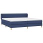 vidaXL Cama box spring con colchón tela azul 200x200 cm vidaXL Cama box spring con colchón tela azul 200x200 cm