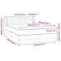 vidaXL Cama box spring con colchón tela gris taupe 140x200 cm vidaXL Cama box spring con colchón tela gris taupe 140x200 cm