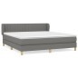 vidaXL Cama box spring con colchón tela gris oscuro 160x200 cm vidaXL Cama box spring con colchón tela gris oscuro 160x200 cm