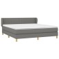vidaXL Cama box spring con colchón tela gris oscuro 160x200 cm vidaXL Cama box spring con colchón tela gris oscuro 160x200 cm