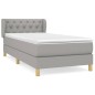 vidaXL Cama box spring con colchón tela gris claro 80x200 cm vidaXL Cama box spring con colchón tela gris claro 80x200 cm